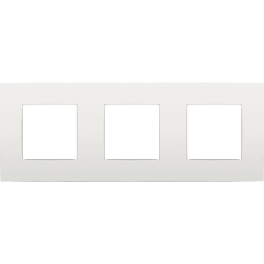 3-Voudige afdekplaat 71mm centerafst. Int. white