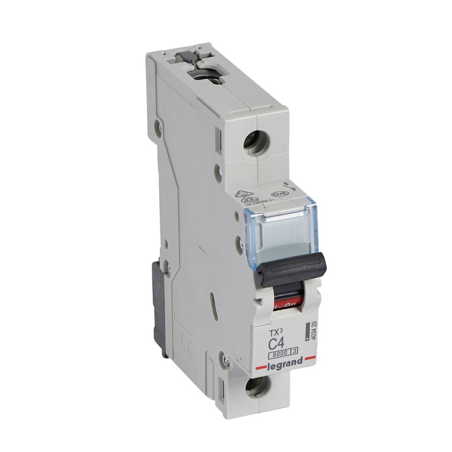 Installatieautomaat MCB TX3 1-polig C-karakteristiek 4A 6000A