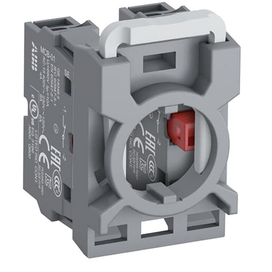 Hulpcontactblok contaktlichaam 2 nc met adapter