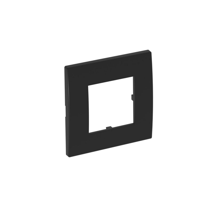 Afdekramen Module 45 1-vdg 84x84mm carbonaat zwartgrijs