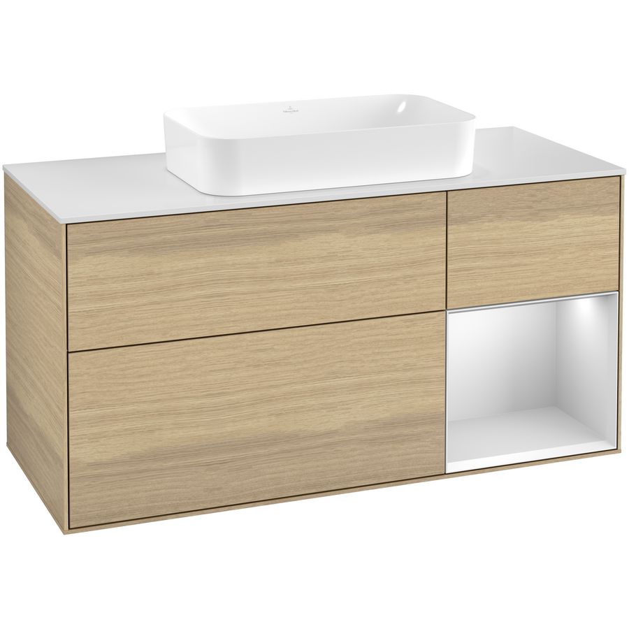 Wastafelonderkast Finion 1200x603x501mm Oak Veneer G711MTPC