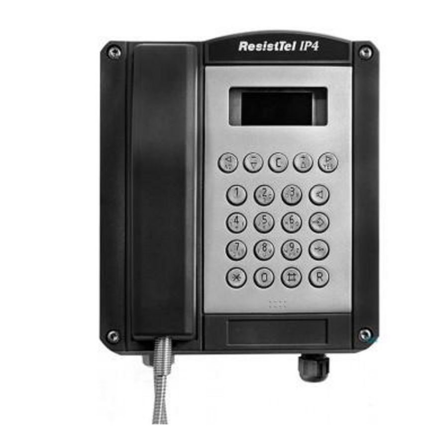 WEERBESTENDIGE TELEFOON RESISTEL IP4 ZWART MET 2X LAN