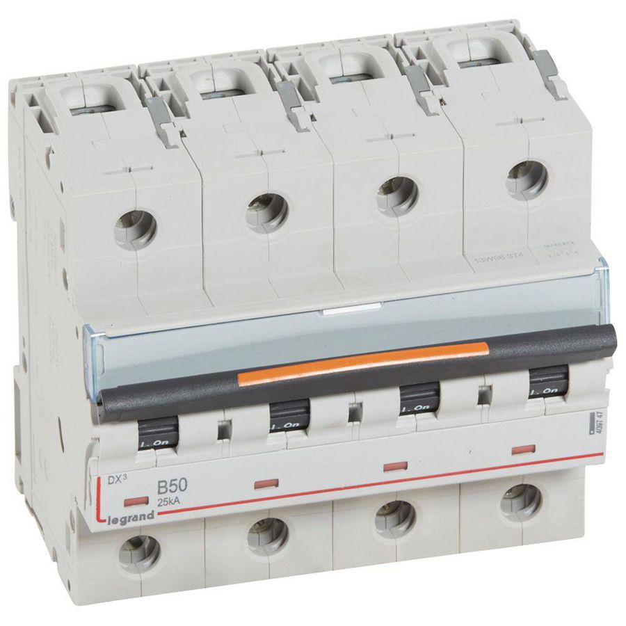 Installatieautomaat 4-polig B-karakteristiek 50A 25kA DX³ DIN