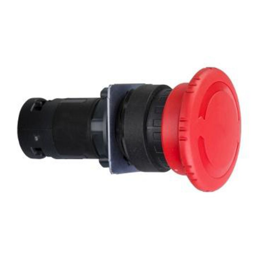 Noodstop 22mm Paddenstoelkop rood 40mm Draaien VVE=10