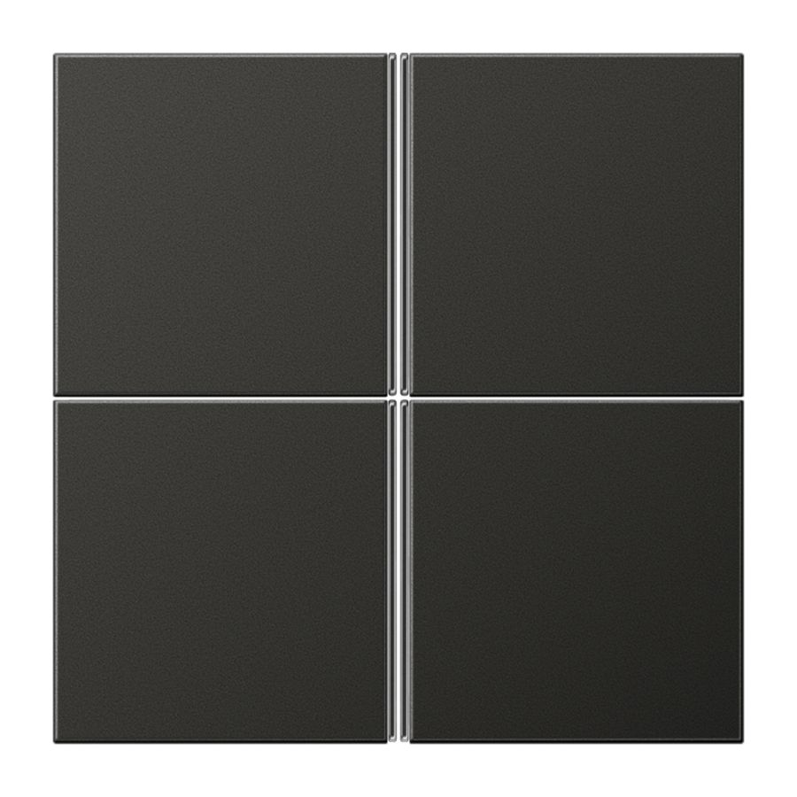 Tastafdekking LS-antraciet 4-voudig compleet KNX