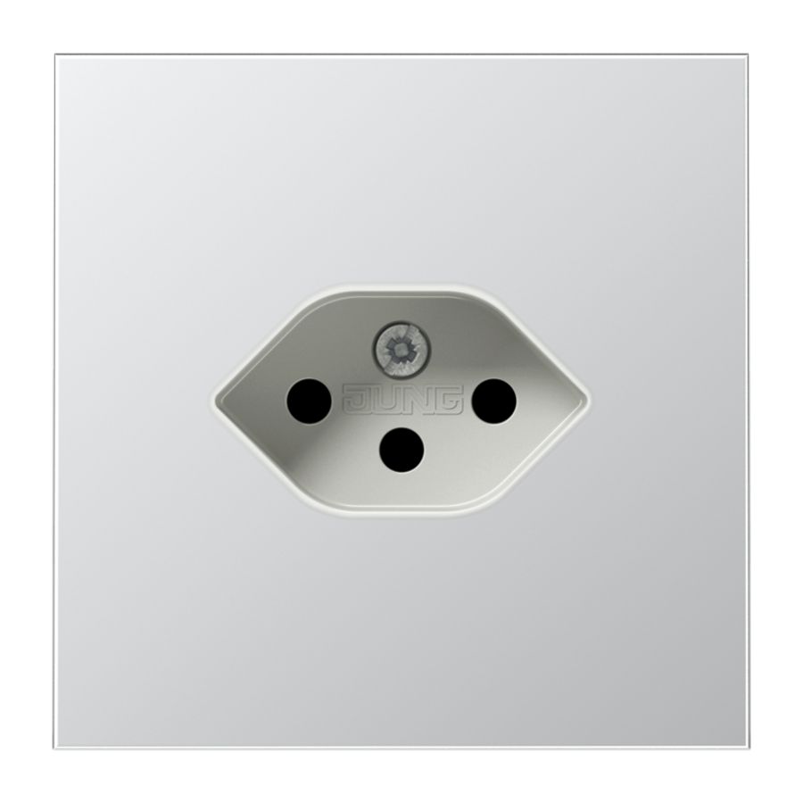 Wandcontactdoos aluminium Zwitserse norm type 13 LS