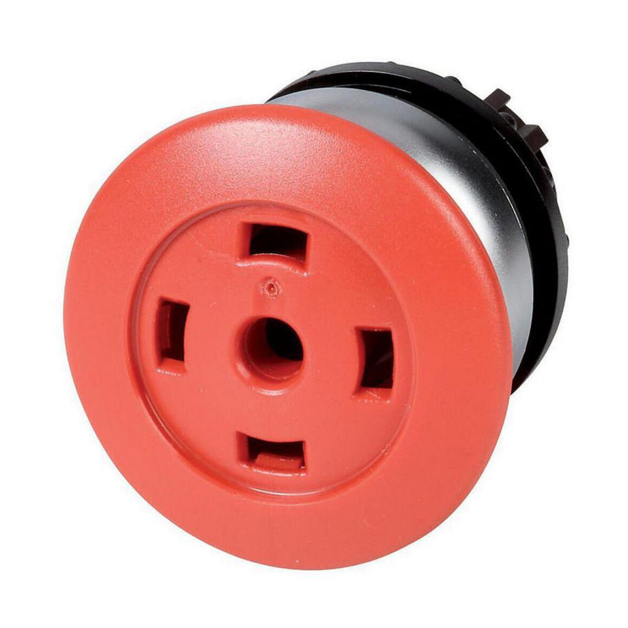 Paddestoeldrukknop rood zonder toetsplaat terugverend VVE=25