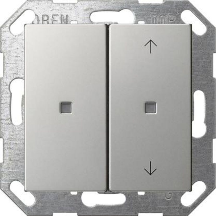 Drukc. wip 2-v onbedrukt/pijlen OneKNX System 55 edelstaal