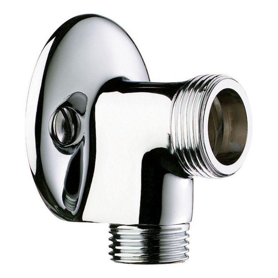 Muurplaat verstevigd 1/2"bu. x 3/4"bu. Chroom set 2st.