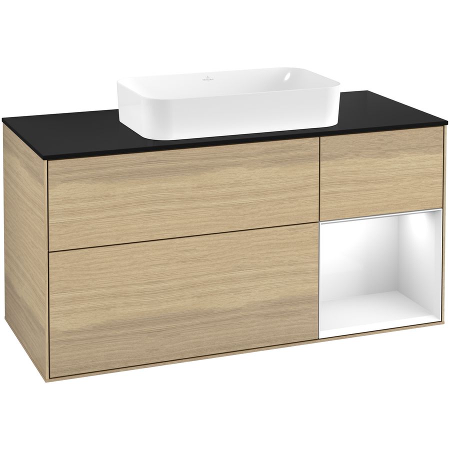 Wastafelonderkast Finion 1200x603x501mm Oak Veneer G712GFPC