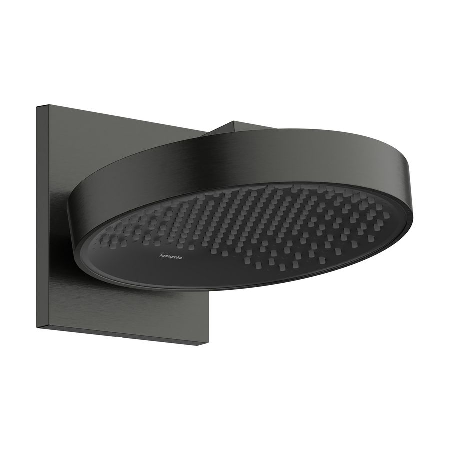 Hoofddouche 250 met douchearm 1 straalsoort wand Brushed Black Chrome Rainfinity