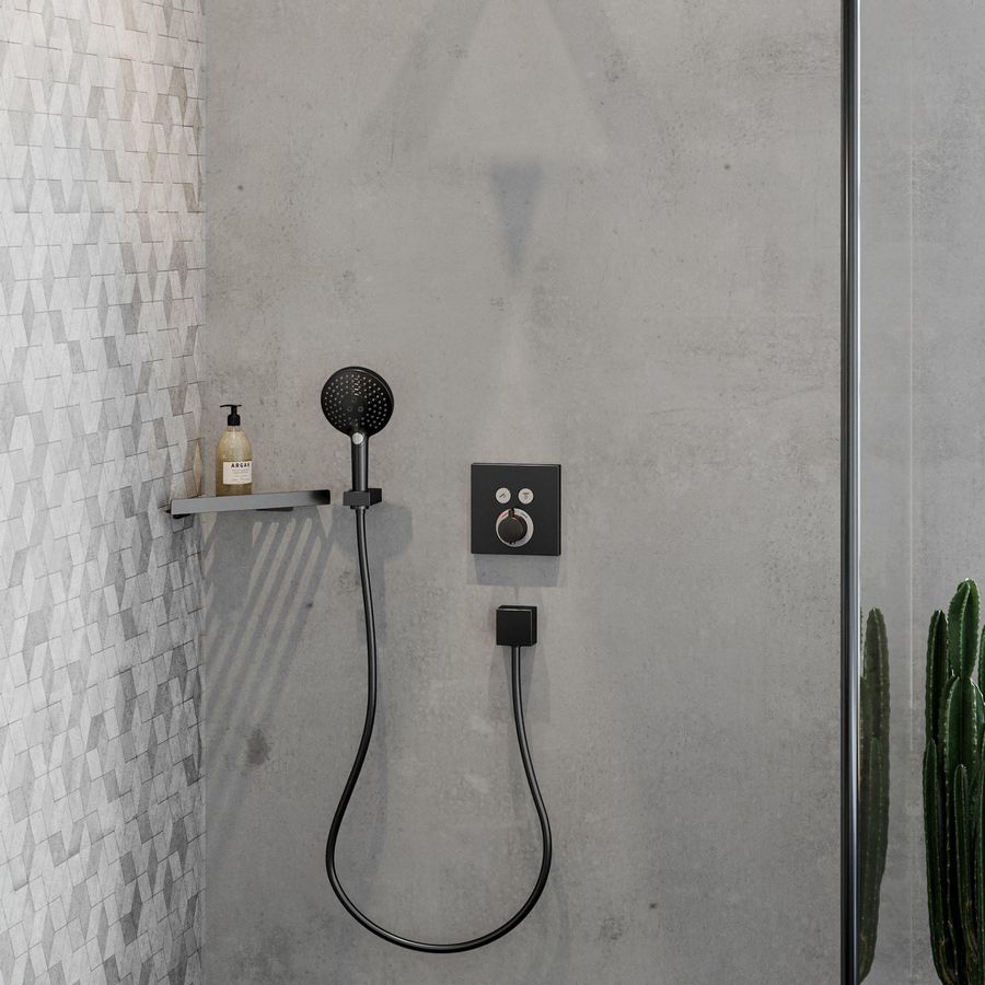 Handdouche 120 3 straalsoorten PowderRain EcoSmart+ Brushed Black Chrome RD Sel S