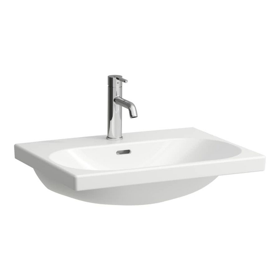 Wastafel LUA 60x46cm -kraangat -over voor H403532112 wit