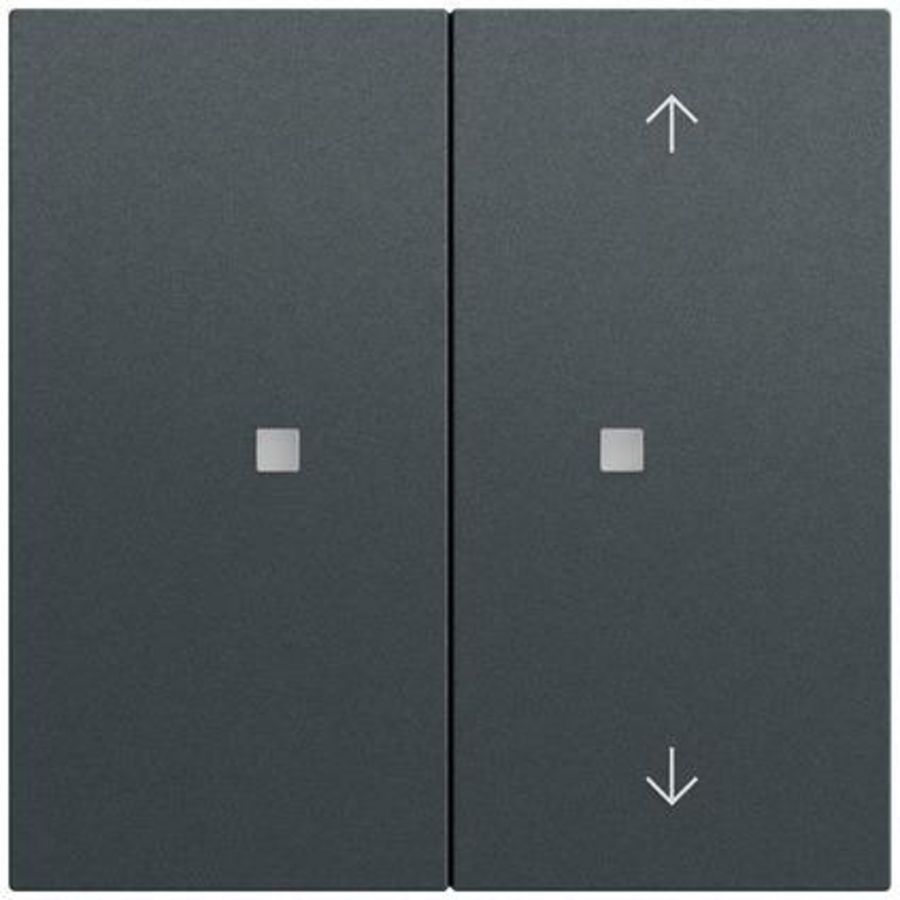 Drukc. wip 2-v onbedrukt/pijlen OneKNX System 70 antracit(ge