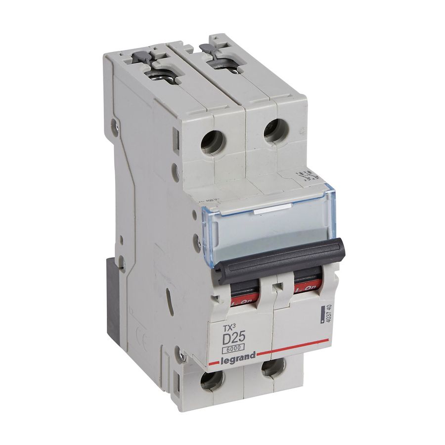 Installatieautomaat MCB TX3 2-polig D-karakteristiek 25A 6000A