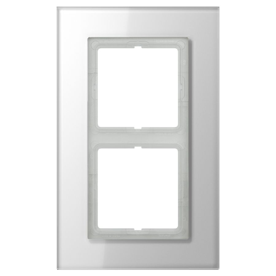 Afdekraam alpin wit glas 2-voudig LS-plus