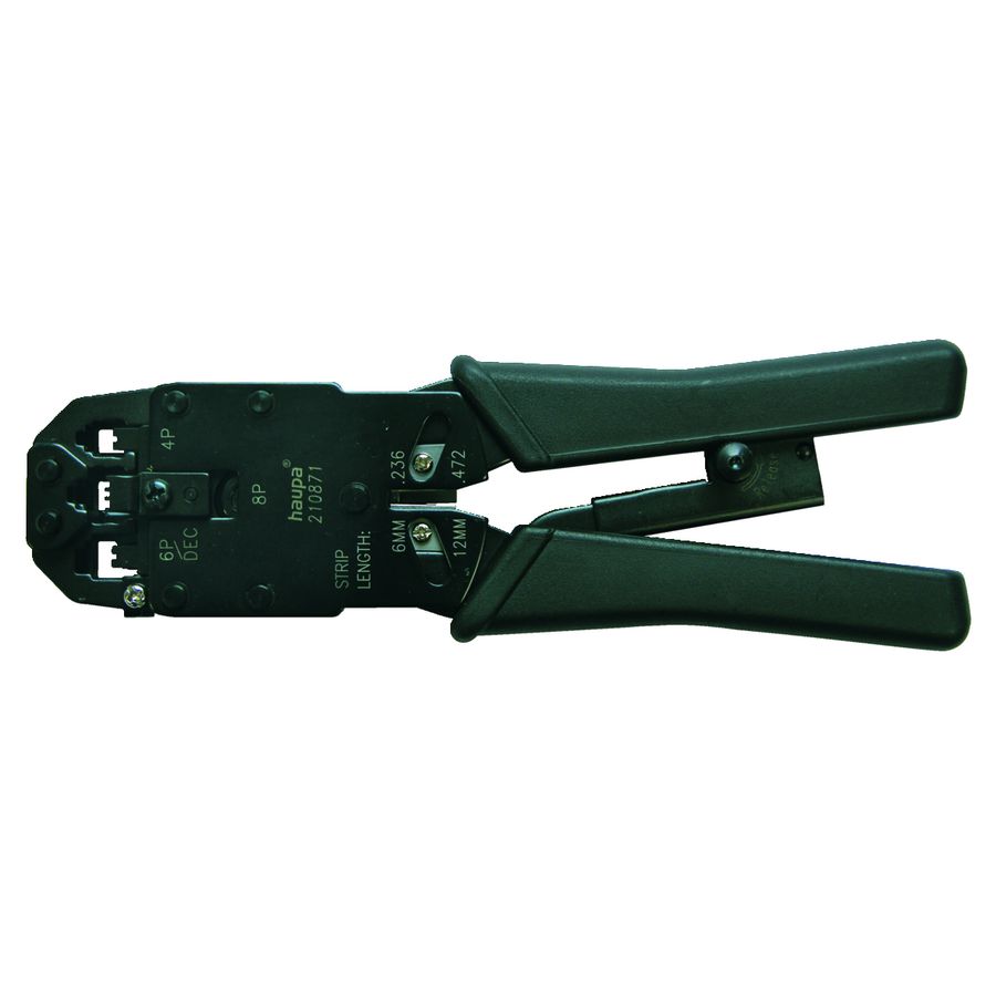 Perstang onafgeschermde modulstekker 4-6-8-polig