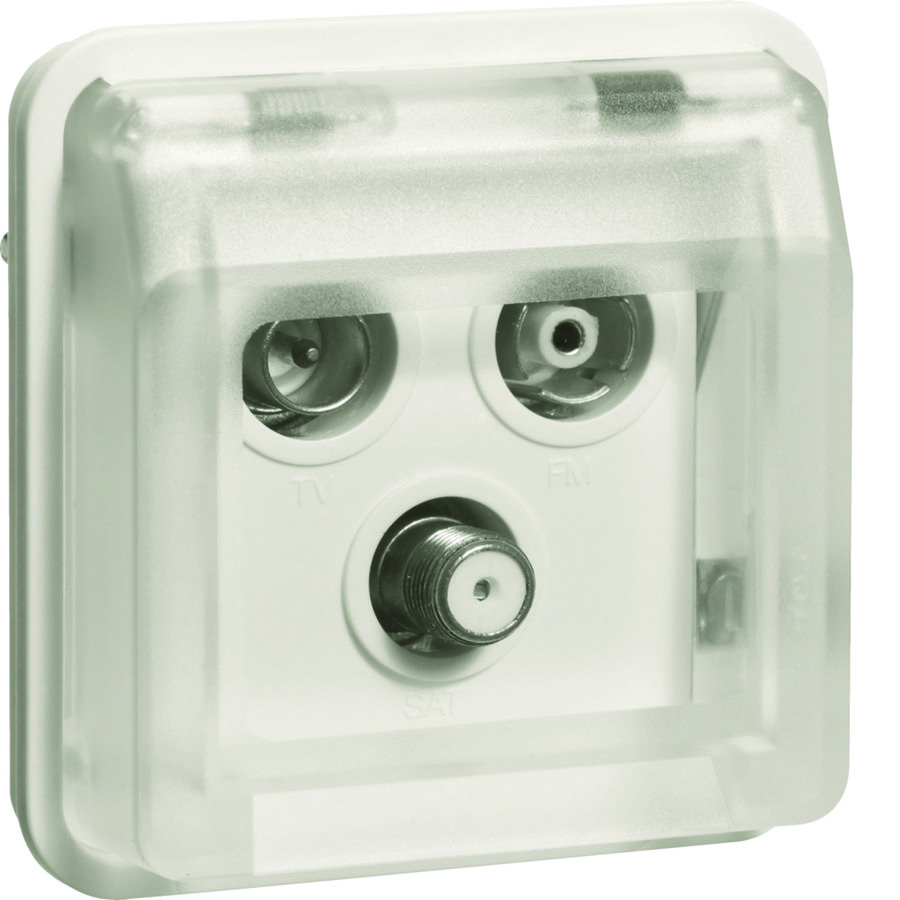 Radio/tv/satelliet einddoos W.1 polarwit