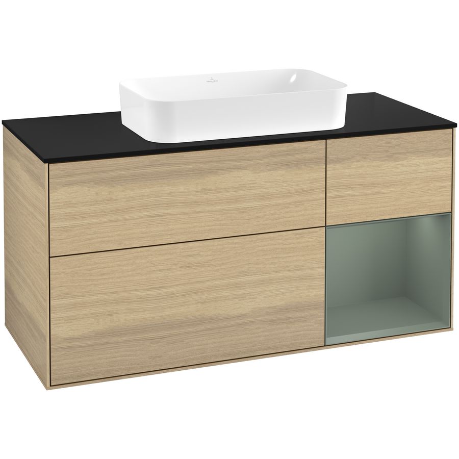 Wastafelonderkast Finion 1200x603x501mm Oak Veneer G712GMPC