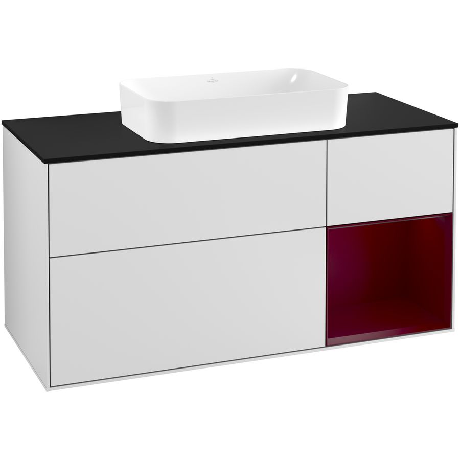 Wastafelonderkast Finion 1200x603x501mm White Matt Lacquer G302HBMT