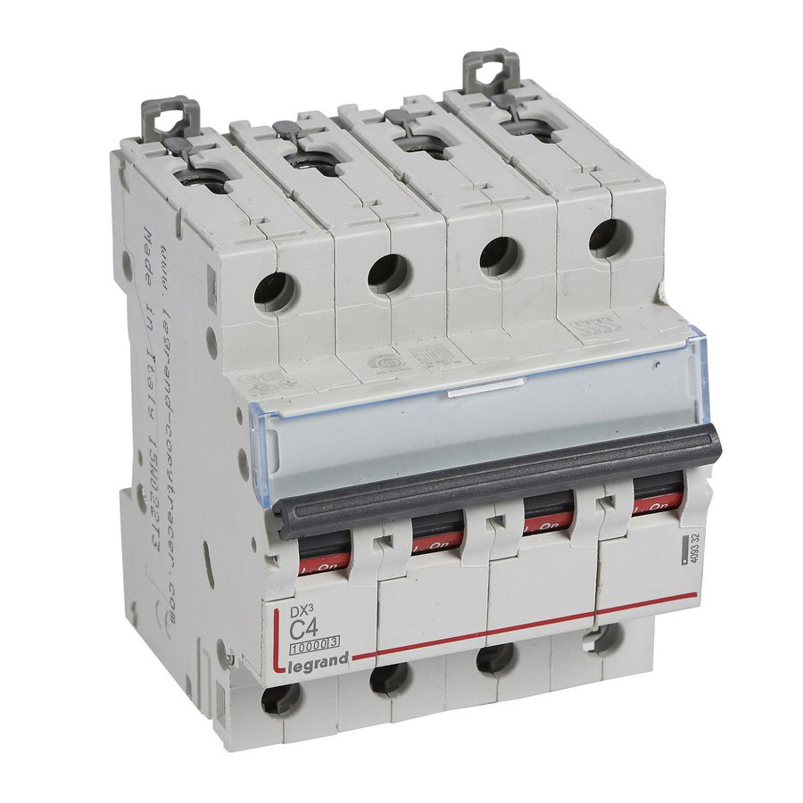 Installatieautomaat MCB DX³ 4-polig C-karakteristiek 4A 10000A