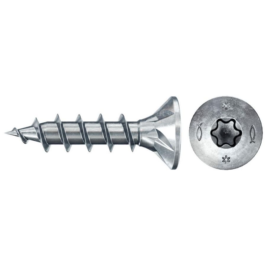 Spaanplaatschroef PowerFast 4,5x20mm TX verzonken kop VD verzinkt VVE=500