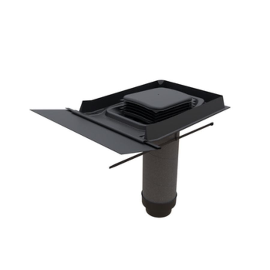 Valetis Slim, geïsoleerde dakdoorvoer voor onder PV-panelen, 160/150, Ubbink