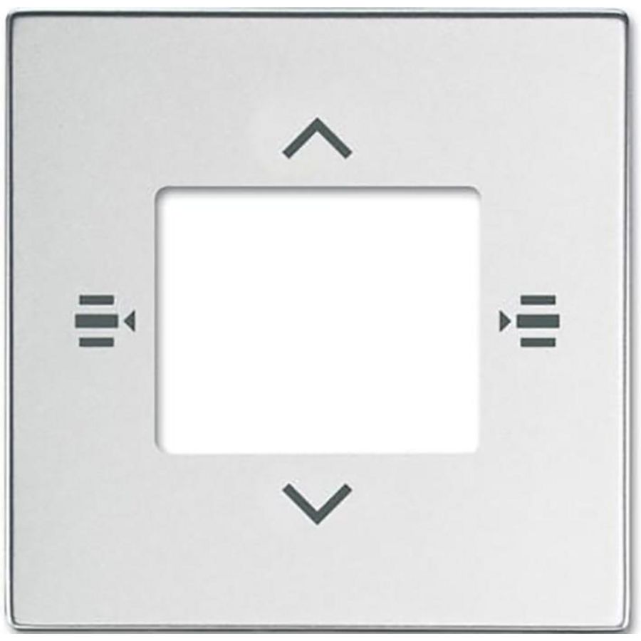 Afdekplaat 6-voudig bedieningsel KNX jaloezie aluminium zilv