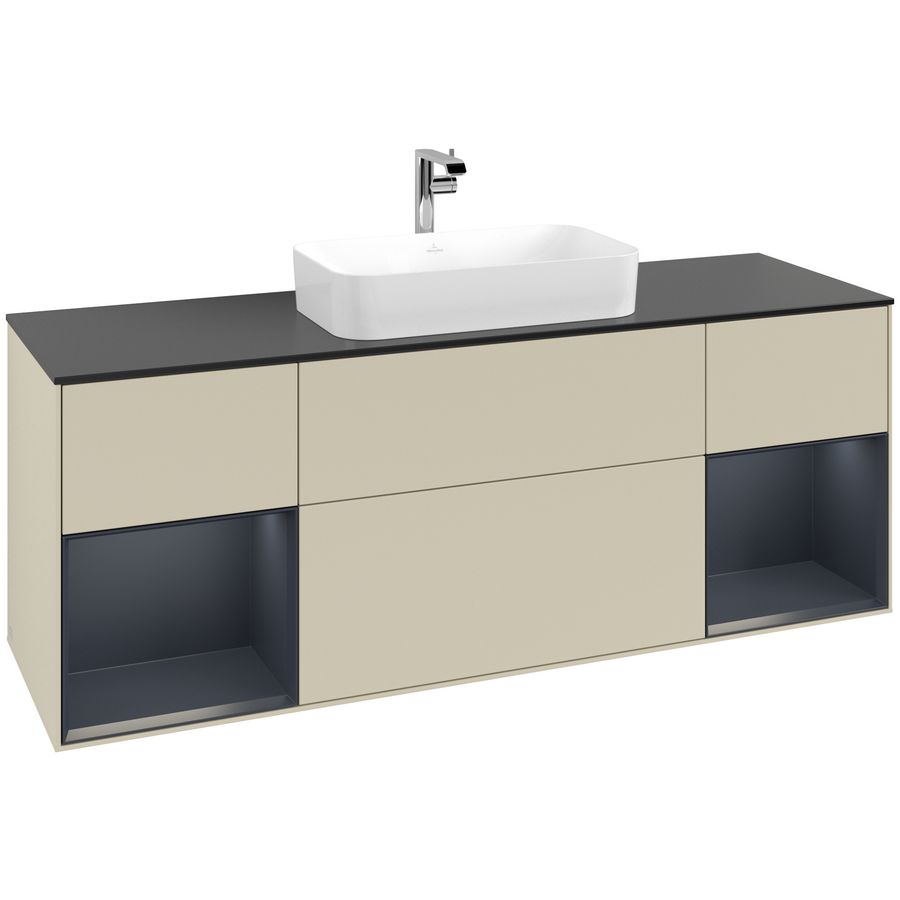 Wastafelonderkast Finion 1600x603x501mm S.Grey Matt Lacquer G332HGHJ