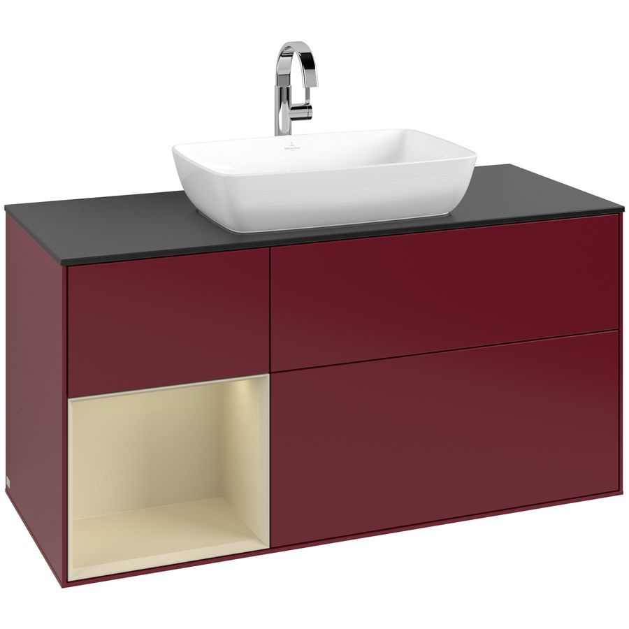 Wastafelonderkast Finion 1200x603x501mm Peony Matt Lacquer F822HJHB