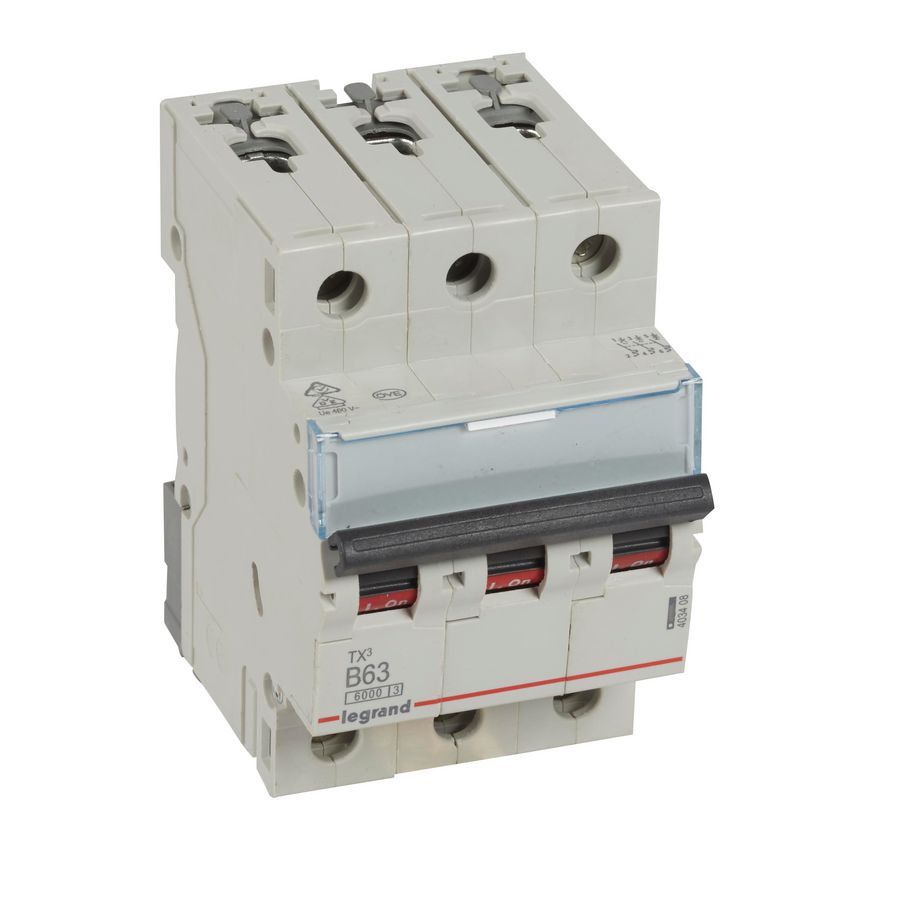 Installatieautomaat MCB TX3 3-polig B-karakteristiek 63A 6000A