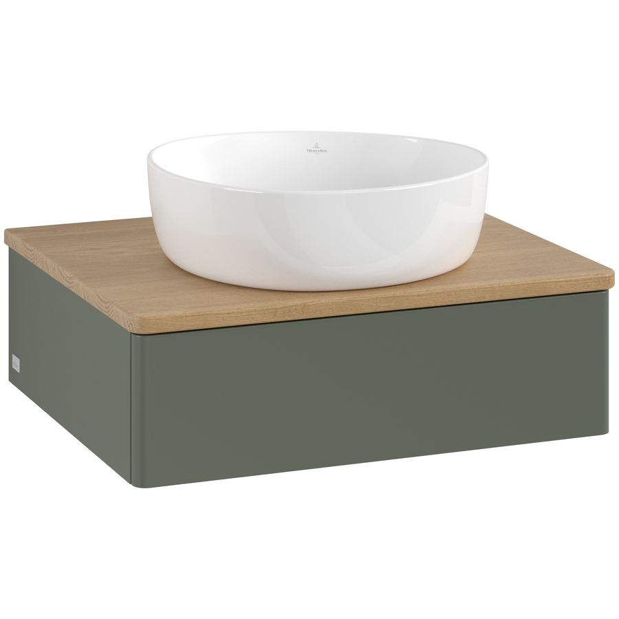 Wastafelonderkast Antao 600x190x500mm L.Green Matt Lacquer L07011HL