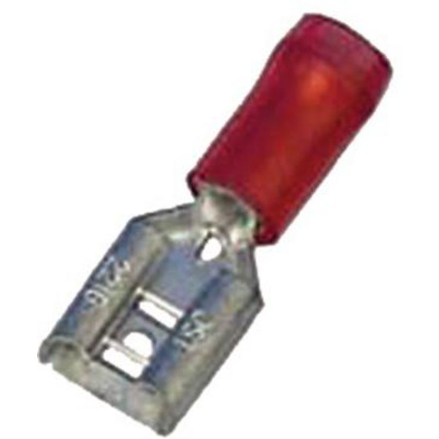 Geisoleerd vlaksteekhuls 0,5-1mm² 2,8x0,5 rood tinbr.VVE=100