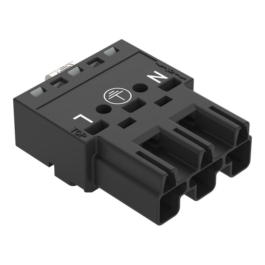 Male met direct PE-contact 3-polig 770-213/002-000 VVE=100