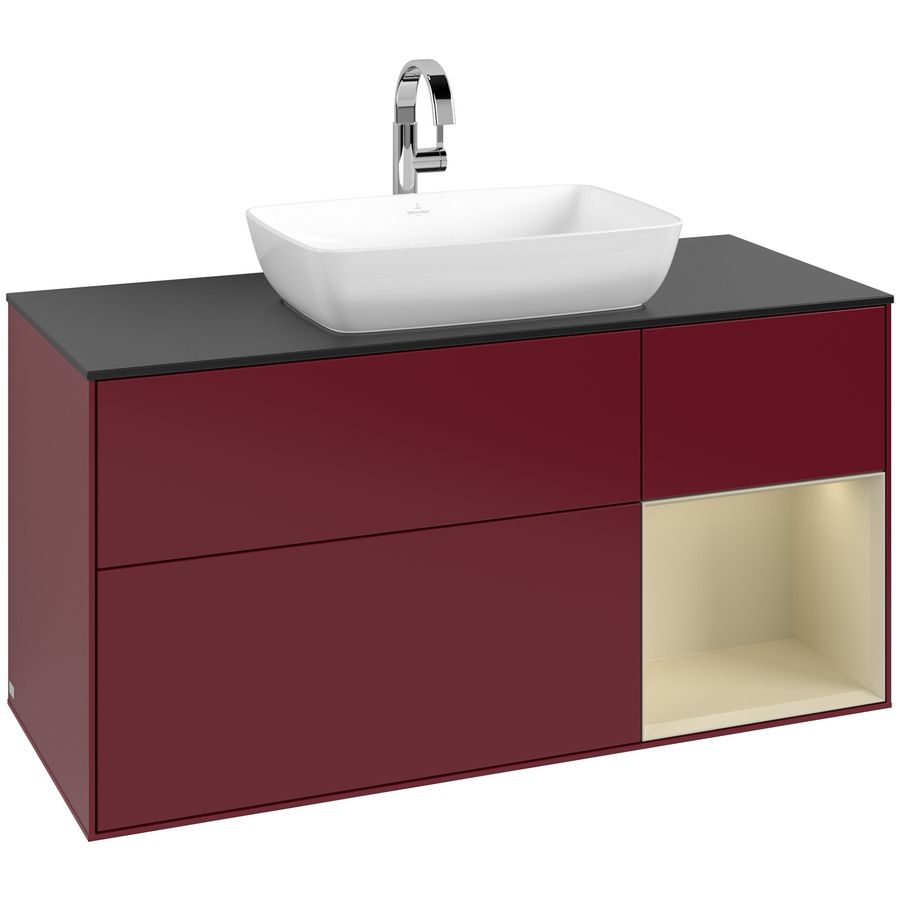 Wastafelonderkast Finion 1200x603x501mm Peony Matt Lacquer F832HJHB