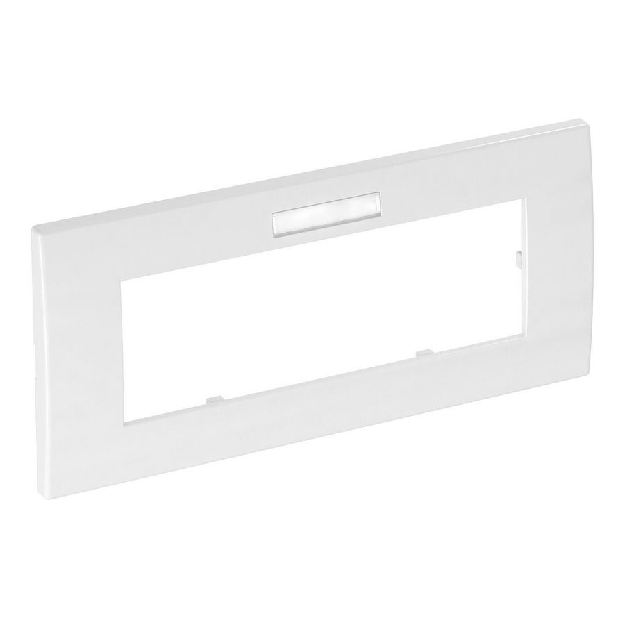 Afdekramen Module 45 3-voudig 84x185mm polycarbon. puur wit