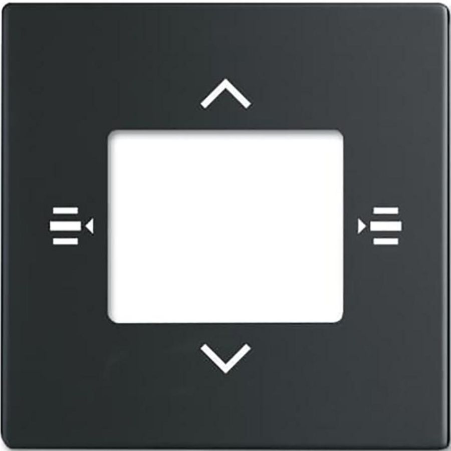 Afdekplaat 6-voudig bedieningselement KNX jaloezie mat zwart