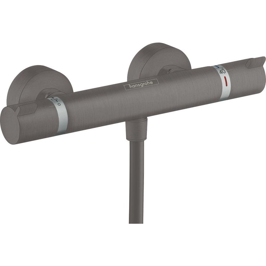 Ecostat Comfort douchethermostaat brushed black chrome hoh 150mm incl. S-koppelingen
