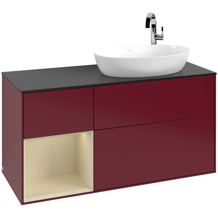 Wastafelonderkast Finion 1200x603x501mm Peony Matt Lacquer F922HJHB