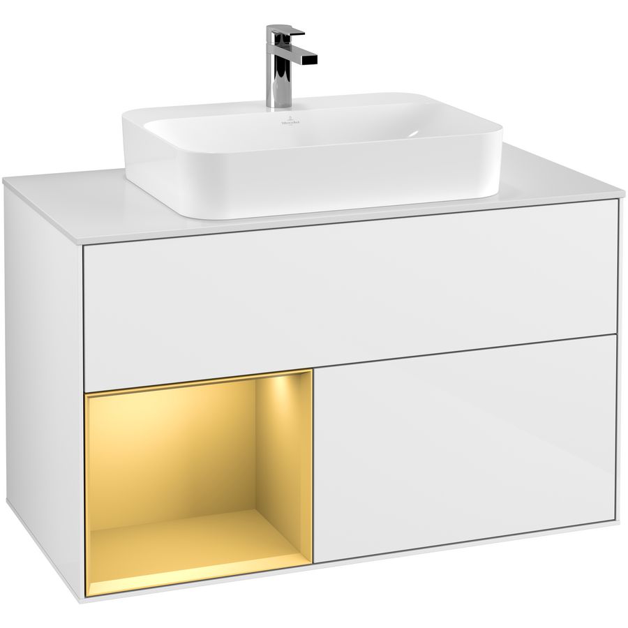 Wastafelonderkast Finion 1000x603x501mm G.White.L G361HFGF