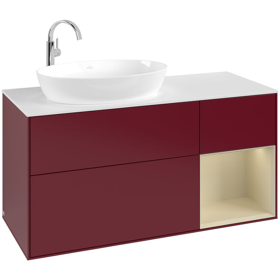 Wastafelonderkast Finion 1200x603x501mm Peony Matt Lacquer F931HJHB