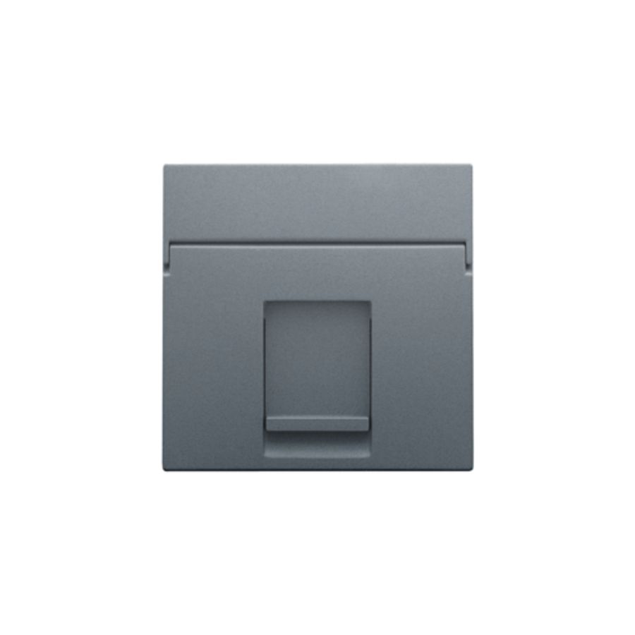 Centraalplaat data 1x RJ blue grey coated