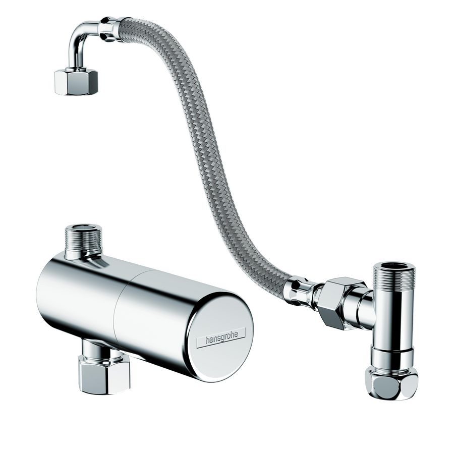 Thermostaatkraan voor plaatsing op hoekstopkraan chroom