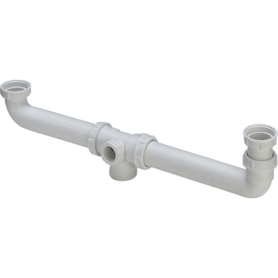 Afvoerverbinding 1 1/2 kunststof/wit