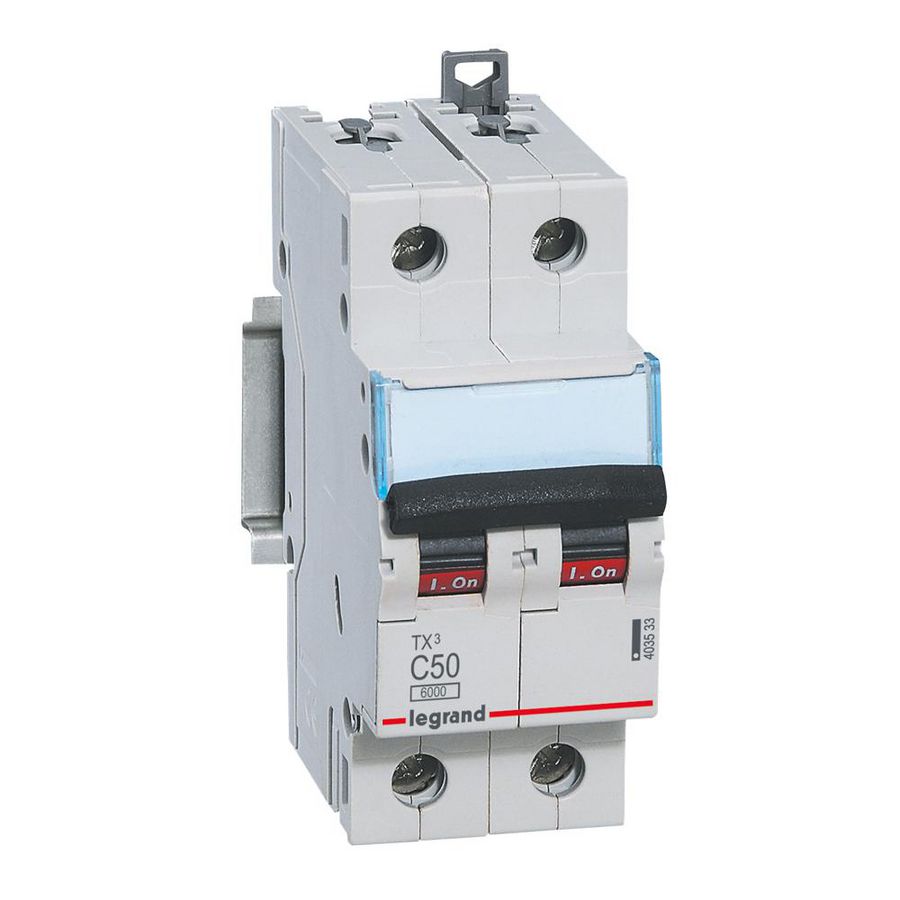 Installatieautomaat MCB TX3 2-polig C-karakteristiek 50A 6000A