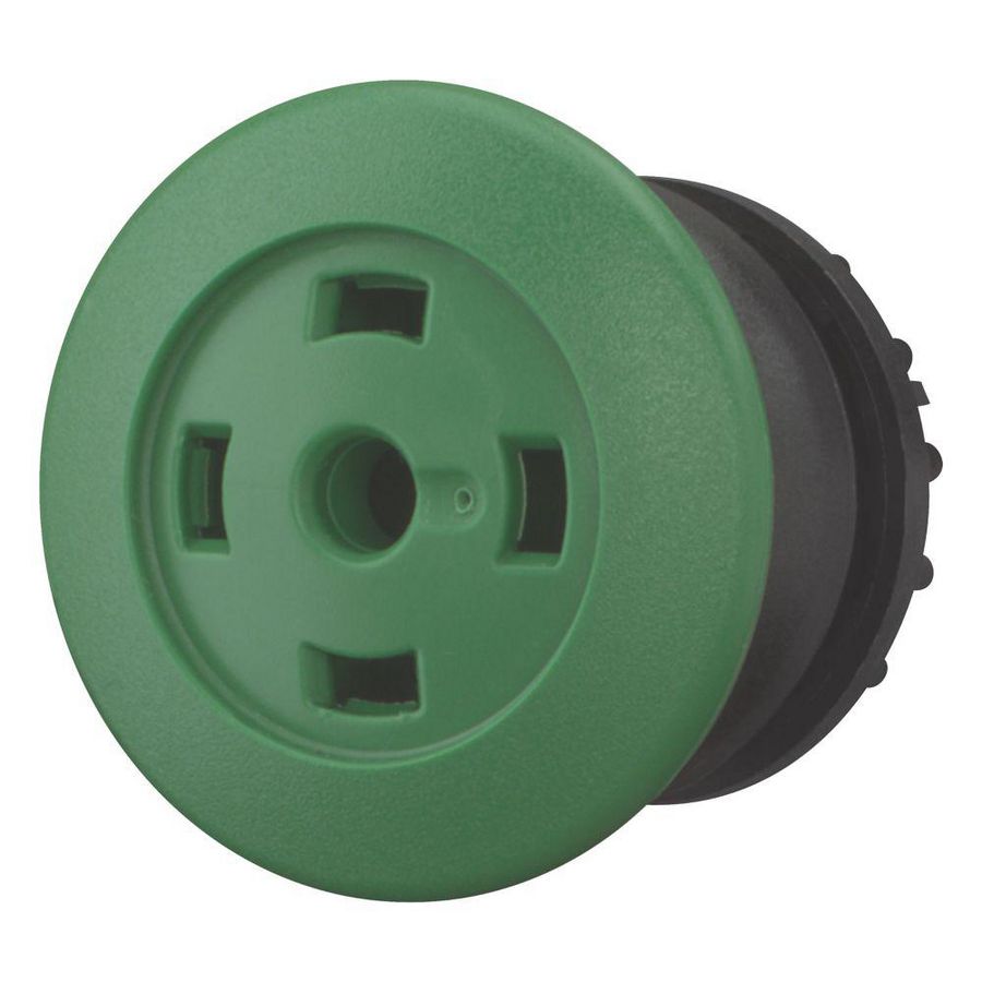Paddestoeldrukknop groen z. toetsplaat terugverend 216736