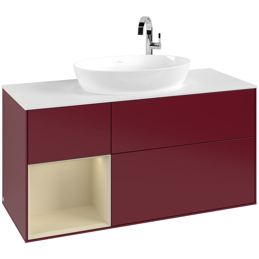 Wastafelonderkast Finion 1200x603x501mm Peony Matt Lacquer F941HJHB