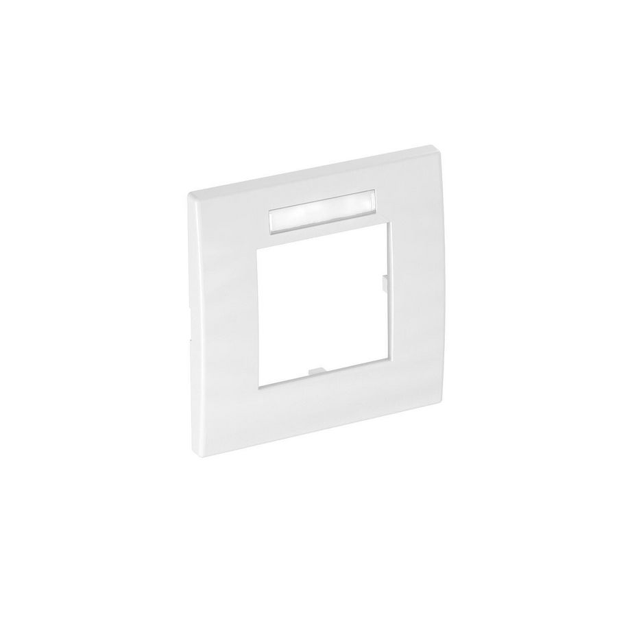 Afdekramen 45 1-vdg 84x84mm polycarbonaat puur wit 6119332
