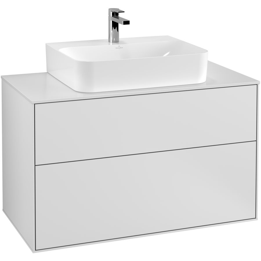 Wastafelonderkast Finion 1000x603x501mm White Matt Lacquer F10100MT