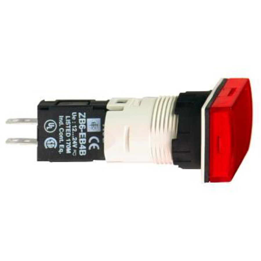 Signaallamp Rechthoekig Ø16mm IP65 LED 24V Connector Roo